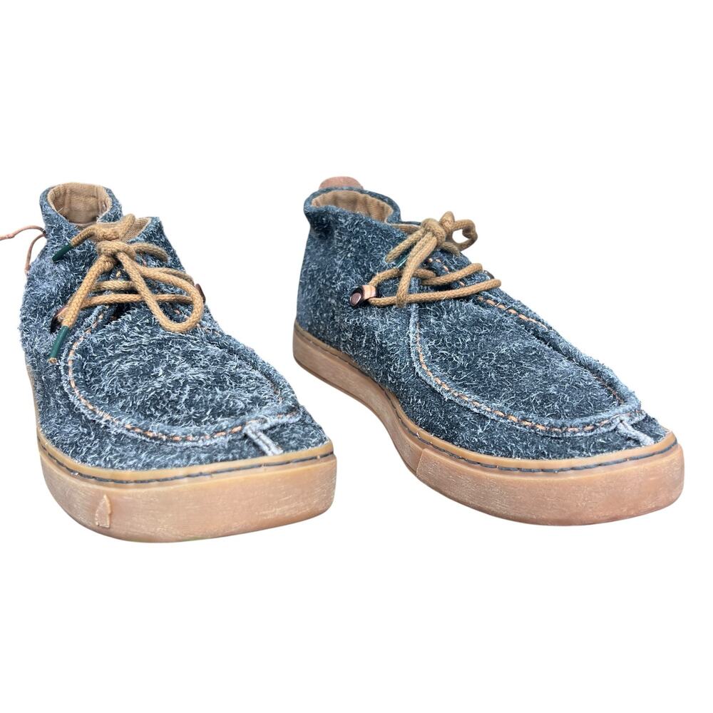 Satorisan Mens Gray Textured Wool Chukka Boots Size 43 US 9.5 - Picture 5 of 10